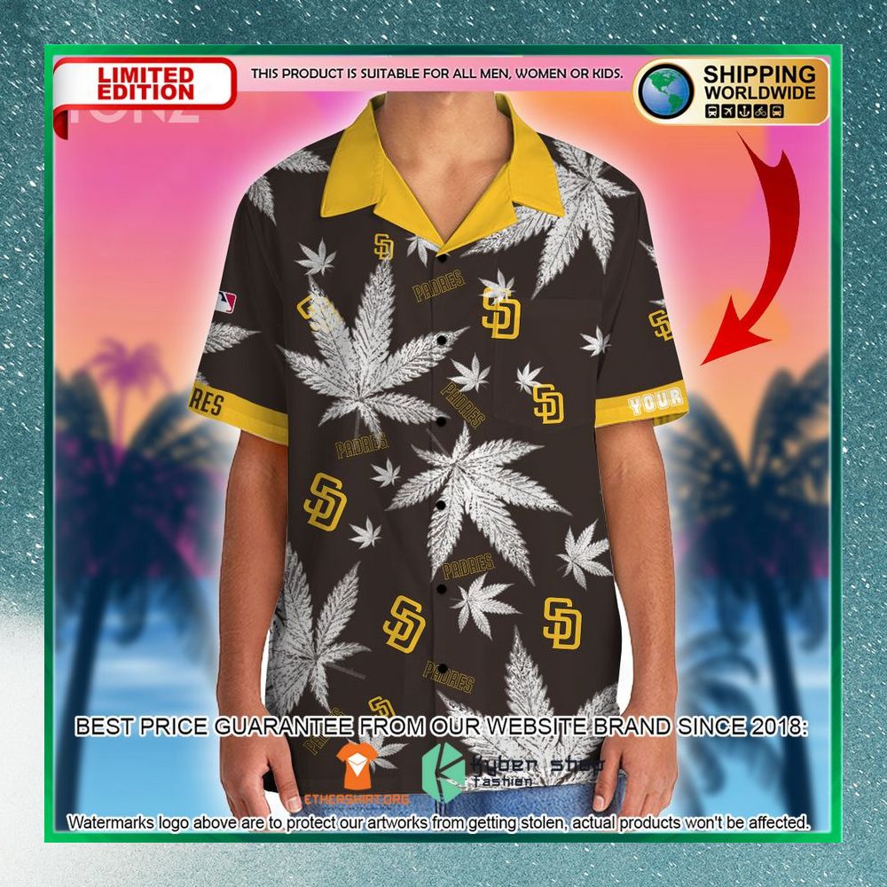 Personalized Cannabis San Diego Padres Hawaiian Shirt, Shorts 4 personalized cannabis san diego padres hawaiian shirt shorts 2 652