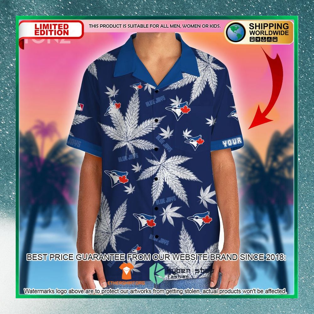 Personalized Cannabis Toronto Blue Jays Hawaiian Shirt, Shorts 4 personalized cannabis toronto blue jays hawaiian shirt shorts 2 893