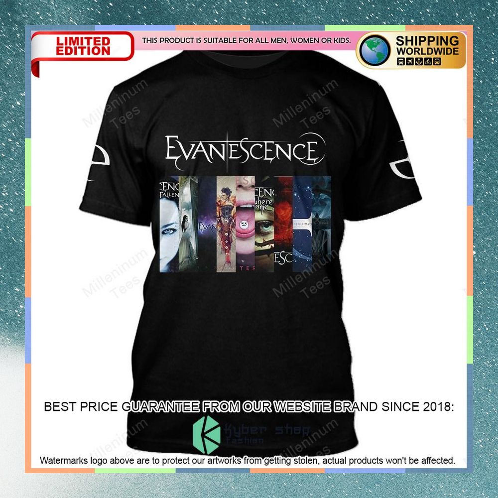 Personalized Evanescence Album Covers T Shirt 5 personalized evanescence album covers t shirt 2 460