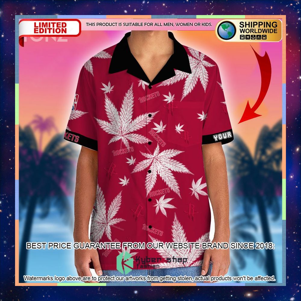 Personalized Houston Rockets NBA Weed Cannabis Hawaiian Shirt, Short 6 personalized houston rockets nba weed cannabis hawaiian shirt short 2 329