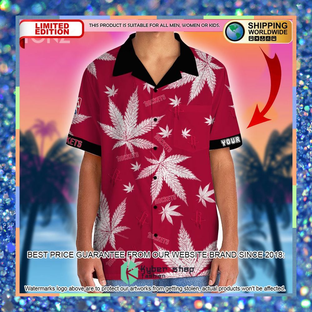 Personalized Houston Rockets NBA Weed Cannabis Hawaiian Shirt, Short 4 personalized houston rockets nba weed cannabis hawaiian shirt short 2 604