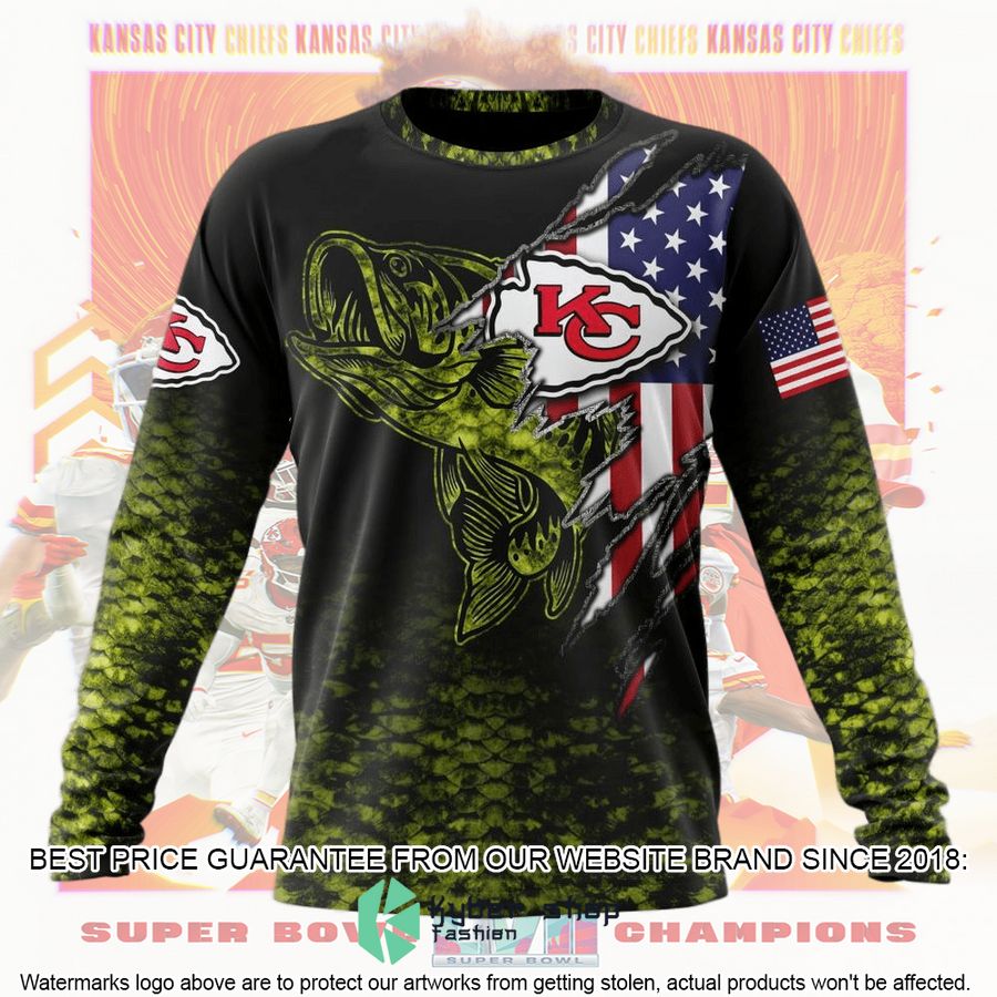 Personalized Kansas City Chiefs Bass Fish US Flag 3D Hoodie, Shirt 5 Personalized Kansas City Chiefs Bass Fish US Flag 3D Hoodie, Shirt word1