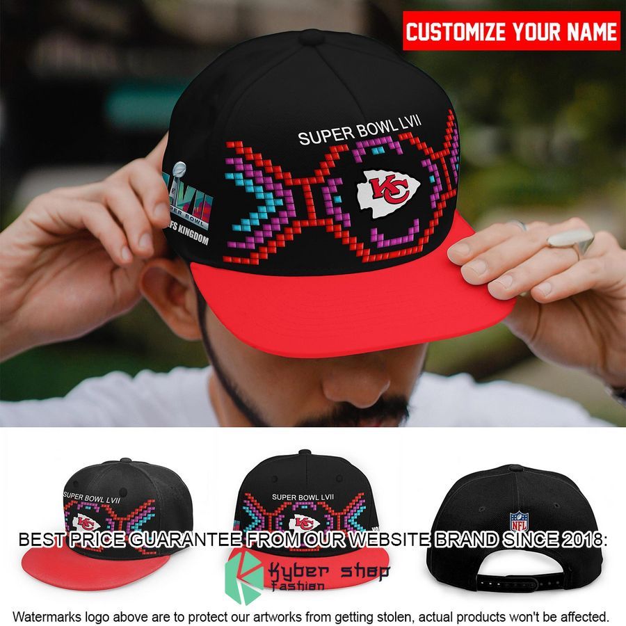 Personalized Kansas City Chiefs Super Bowl LVII Snapback Cap