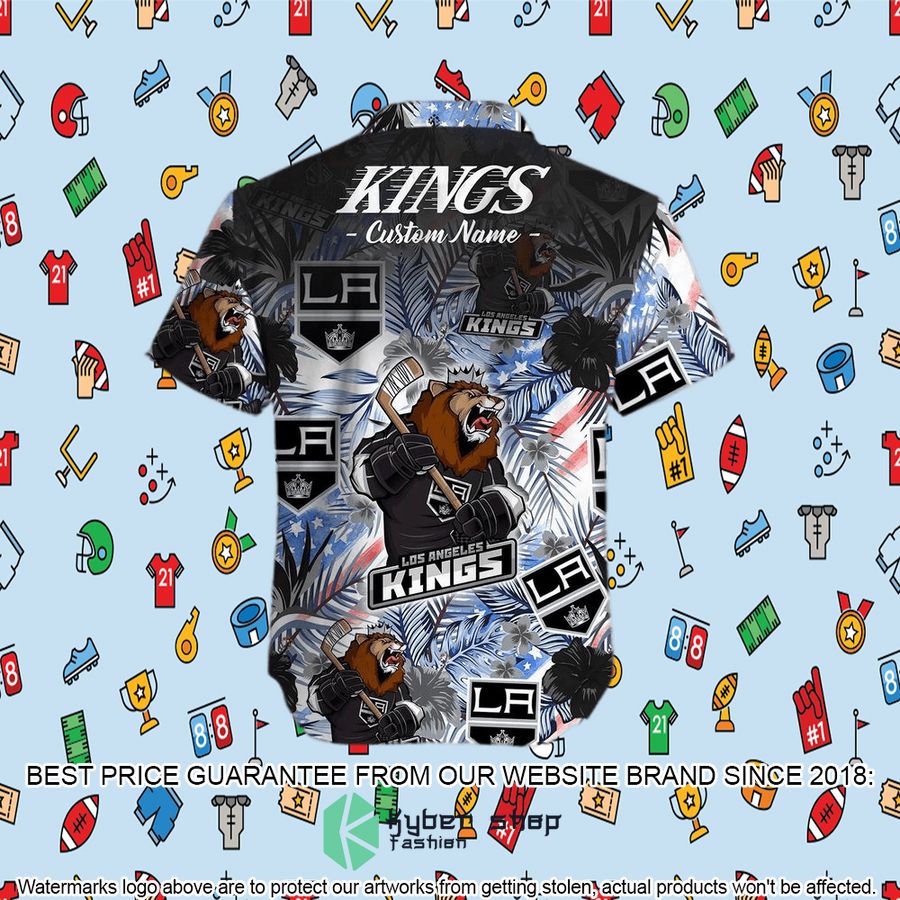 Personalized Los Angeles Kings Tropical Floral America Flag Hawaiian Shirt, Shorts 16 personalized los angeles kings tropical floral america flag hawaiian shirt shorts 16 788