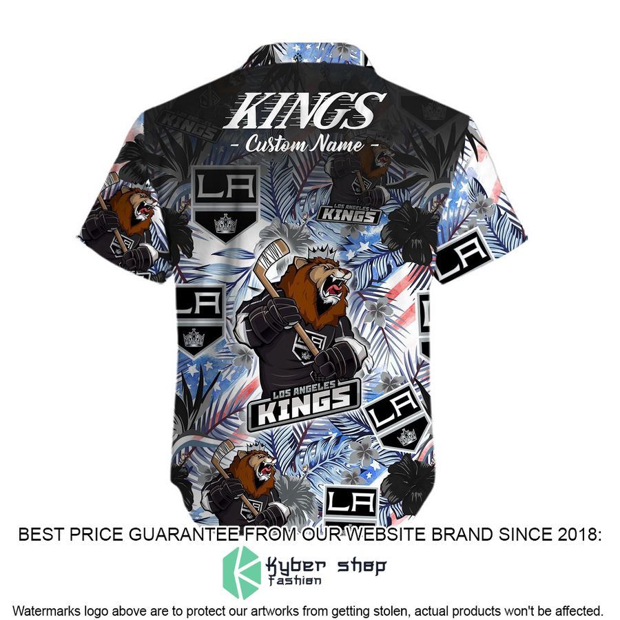 Personalized Los Angeles Kings Tropical Floral America Flag Hawaiian Shirt, Shorts 5 personalized los angeles kings tropical floral america flag hawaiian shirt shorts 5 599