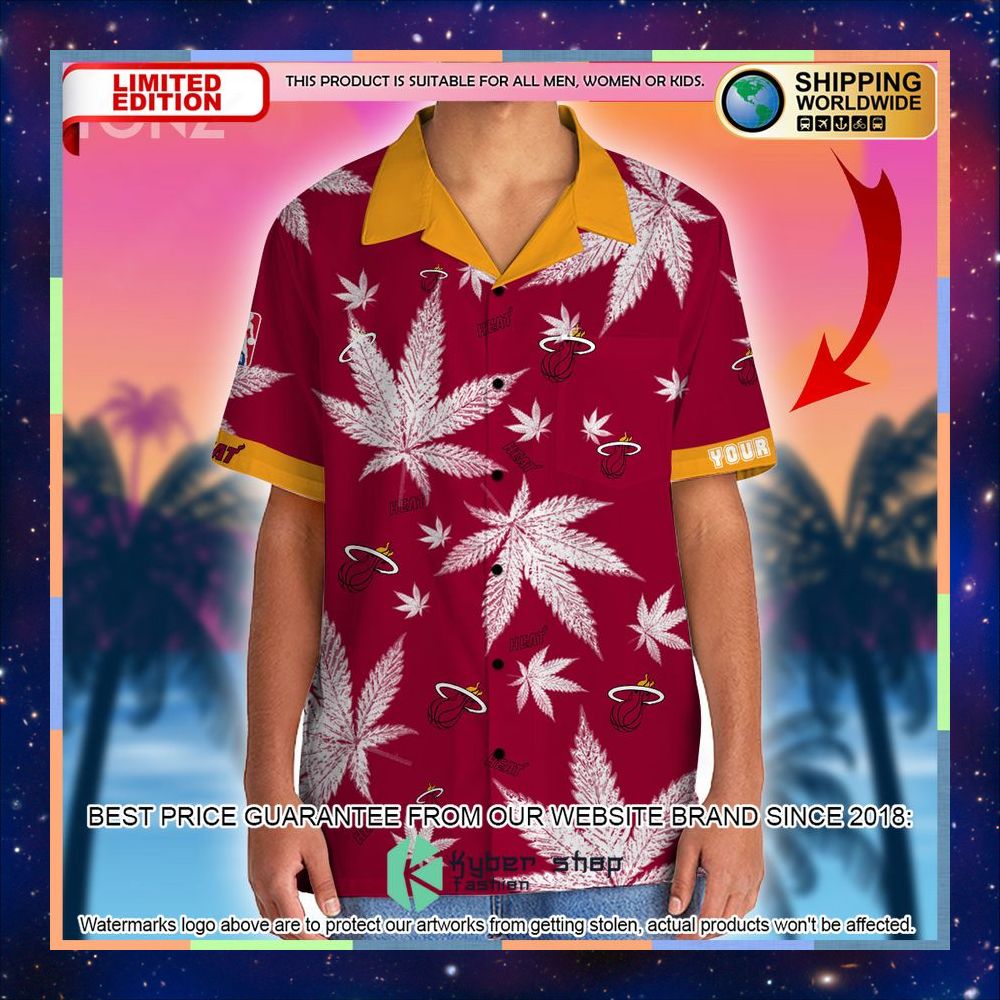 Personalized Miami Heat NBA Weed Cannabis Hawaiian Shirt, Short 6 personalized miami heat nba weed cannabis hawaiian shirt short 2 598