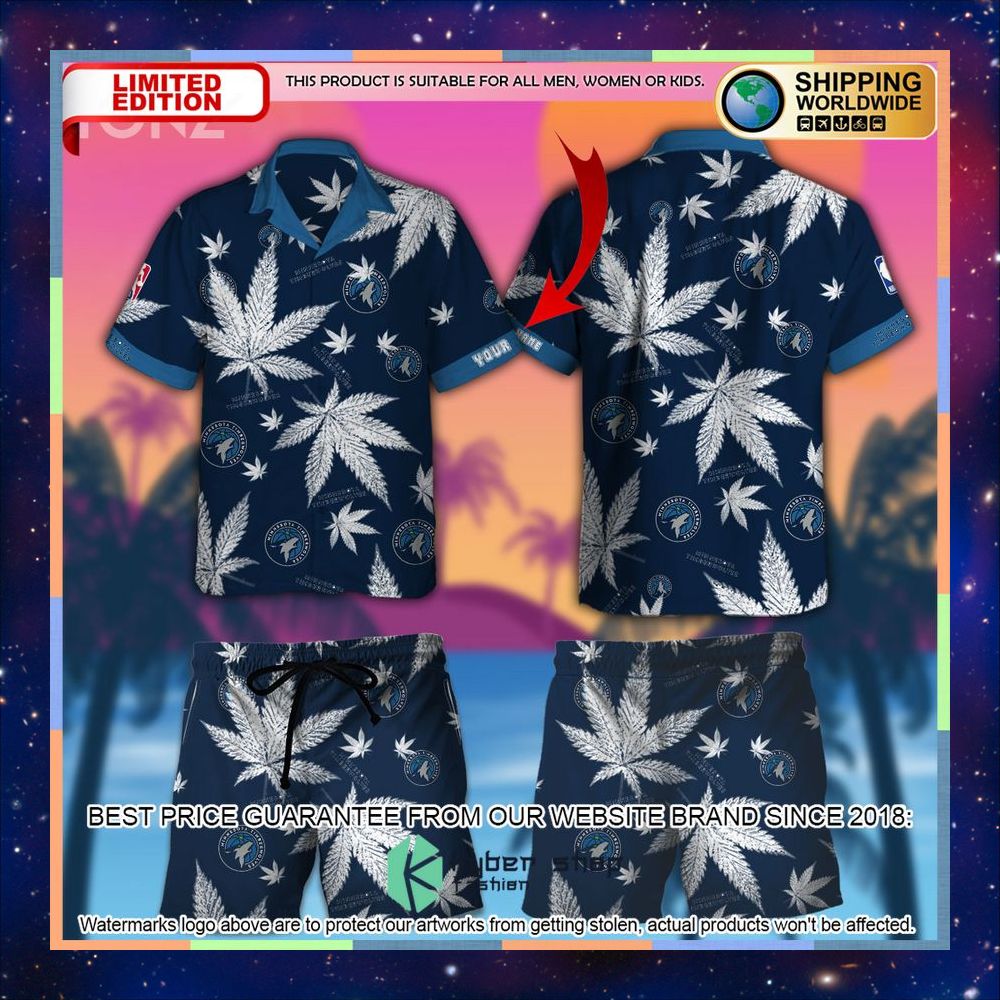 Personalized Minnesota Timberwolves NBA Weed Cannabis Hawaiian Shirt, Short 5 personalized minnesota timberwolves nba weed cannabis hawaiian shirt short 1 303