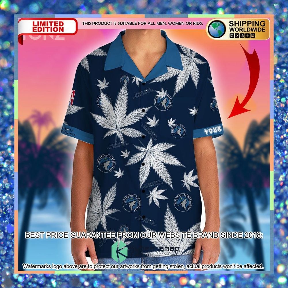 Personalized Minnesota Timberwolves NBA Weed Cannabis Hawaiian Shirt, Short 4 personalized minnesota timberwolves nba weed cannabis hawaiian shirt short 2 189