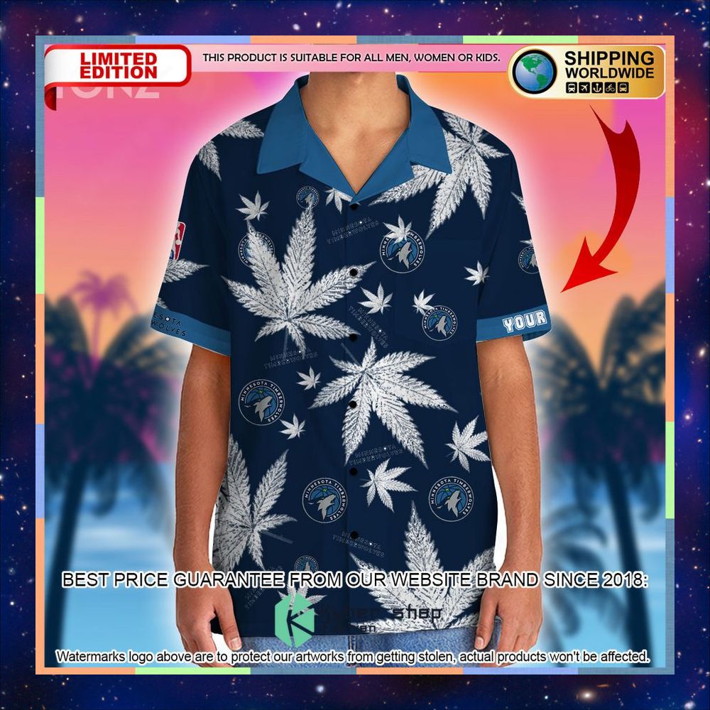 Personalized Minnesota Timberwolves NBA Weed Cannabis Hawaiian Shirt, Short 6 personalized minnesota timberwolves nba weed cannabis hawaiian shirt short 2 521