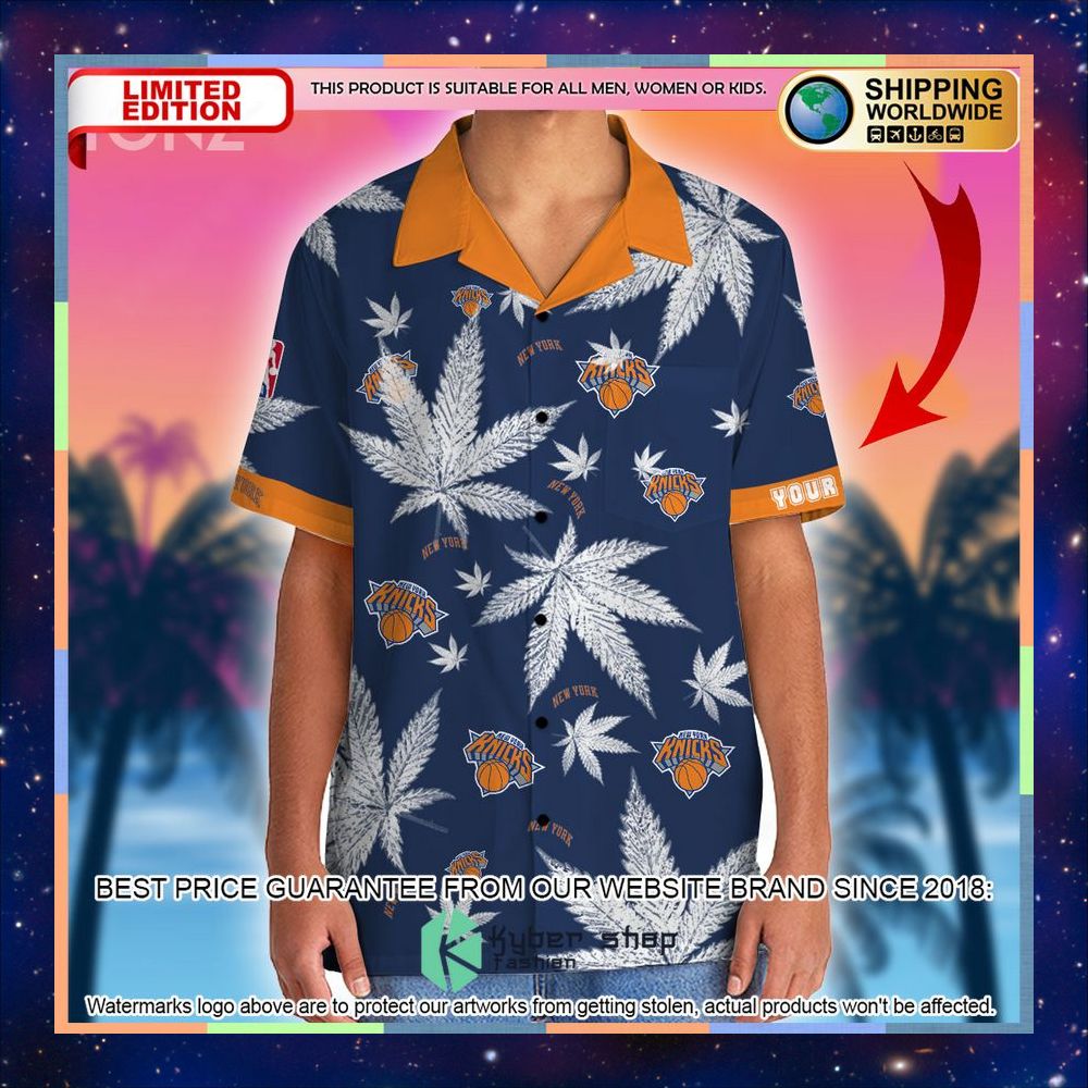 Personalized New York Knicks NBA Weed Cannabis Hawaiian Shirt, Short 6 personalized new york knicks nba weed cannabis hawaiian shirt short 2 580