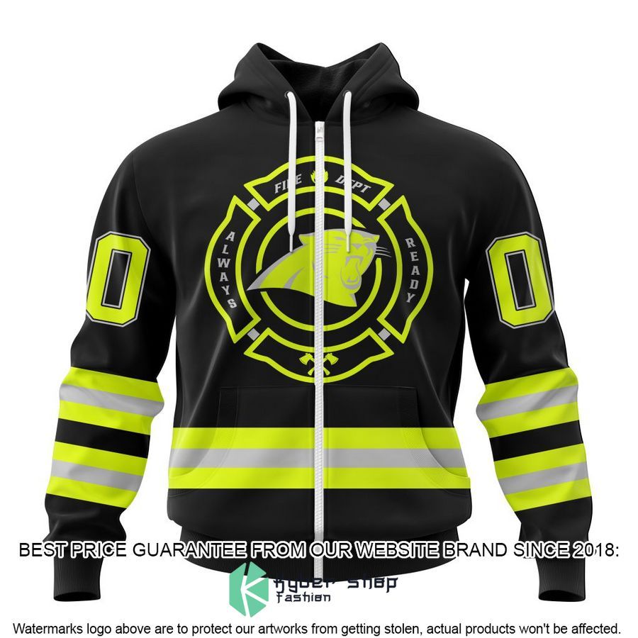 personalized nfl carolina panthers firefighter uniform shirt hoodie 2 476