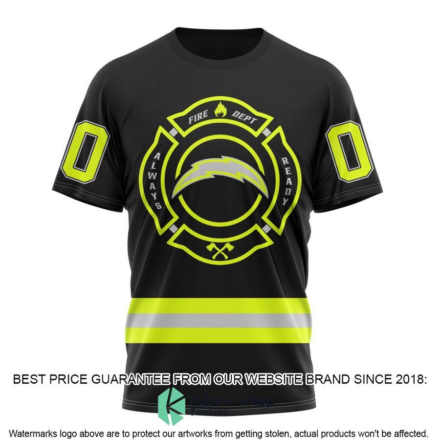 Personalized NFL Los Angeles Chargers Firefighter Uniform Shirt, Hoodie 8 personalized nfl los angeles chargers firefighter uniform shirt hoodie 8 452