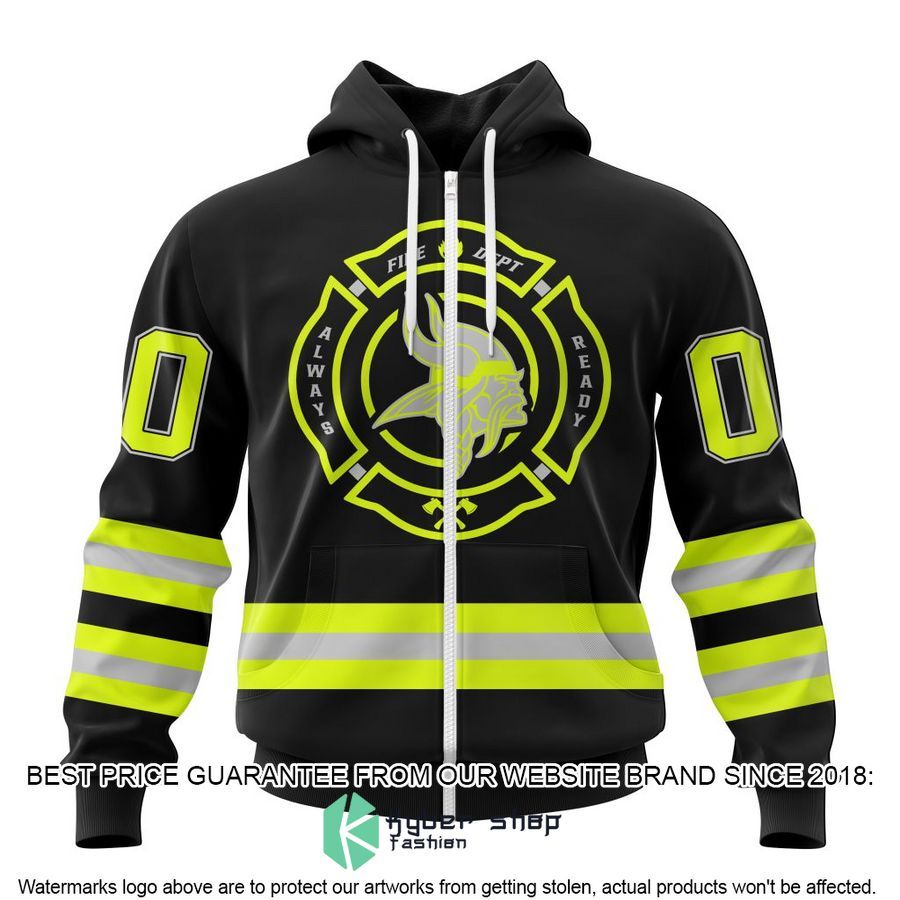 personalized nfl minnesota vikings firefighter uniform shirt hoodie 2 670