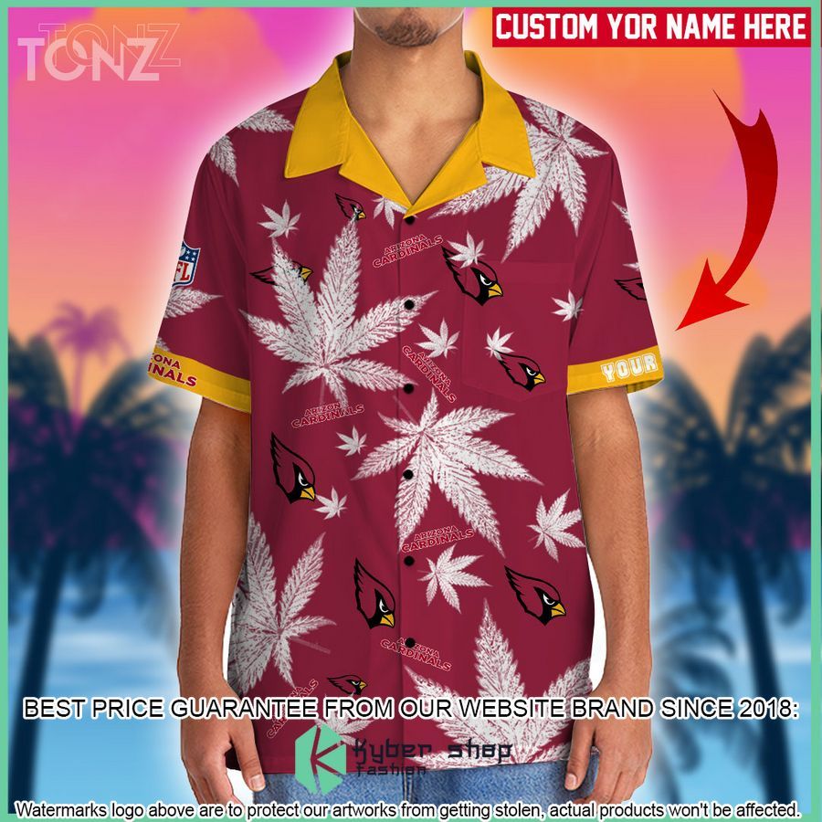 personalized nfl weed cannabis arizona cardinals hawaiian shirt shorts 2 869