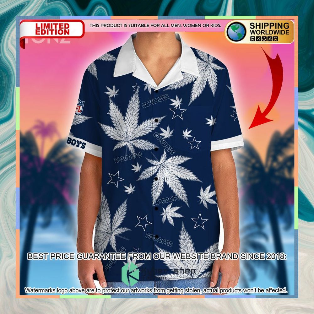 Personalized NFL Weed Cannabis Dallas Cowboys Hawaiian Shirt, Shorts 4 personalized nfl weed cannabis dallas cowboys hawaiian shirt shorts 2 648