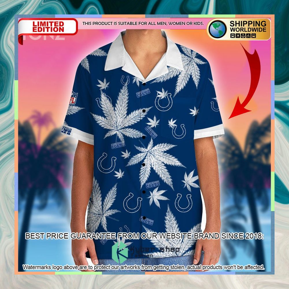 Personalized NFL Weed Cannabis Indianapolis Colts Hawaiian Shirt, Shorts 4 personalized nfl weed cannabis indianapolis colts hawaiian shirt shorts 2 951