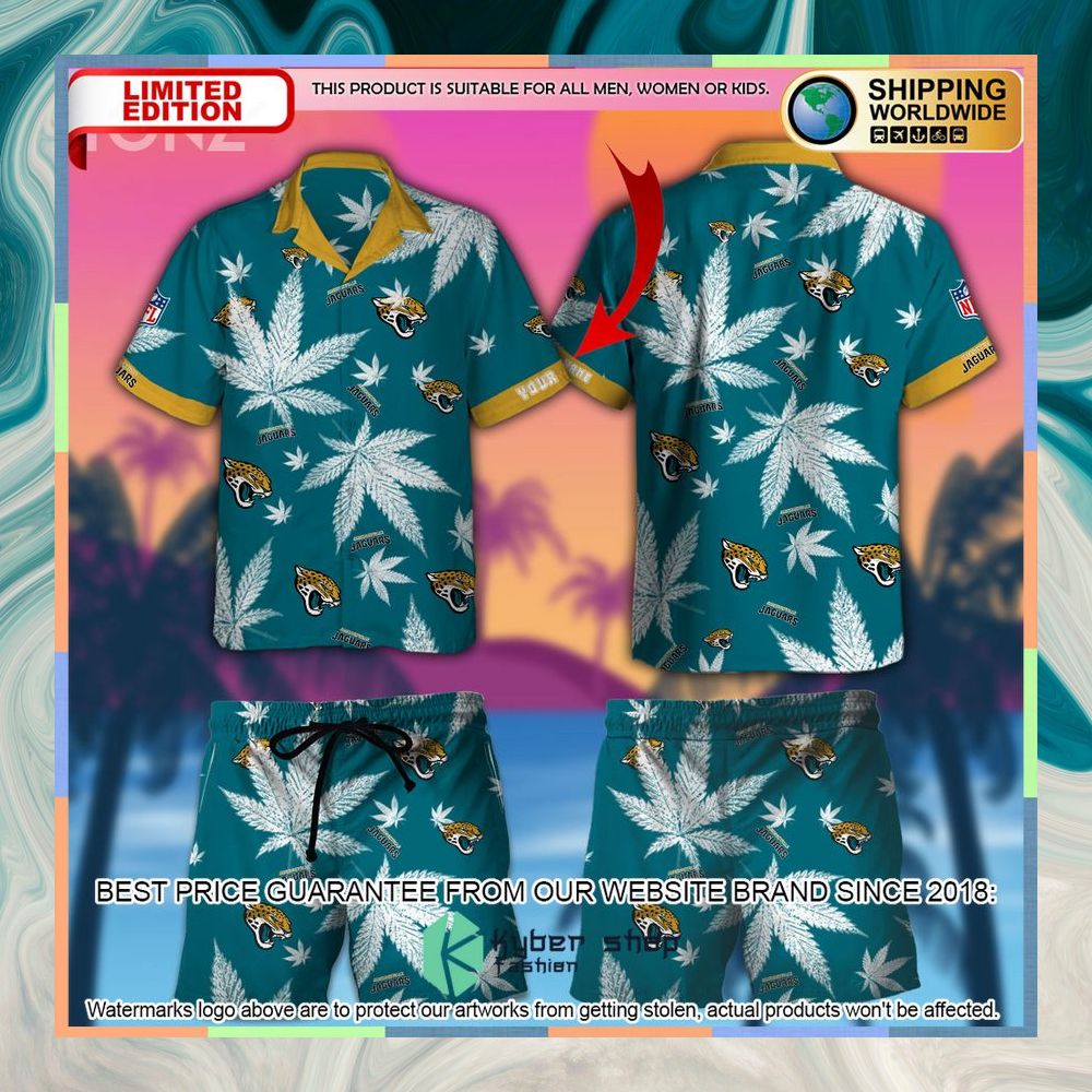 Personalized NFL Weed Cannabis Jacksonville Jaguars Hawaiian Shirt, Shorts 3 personalized nfl weed cannabis jacksonville jaguars hawaiian shirt shorts 1 429