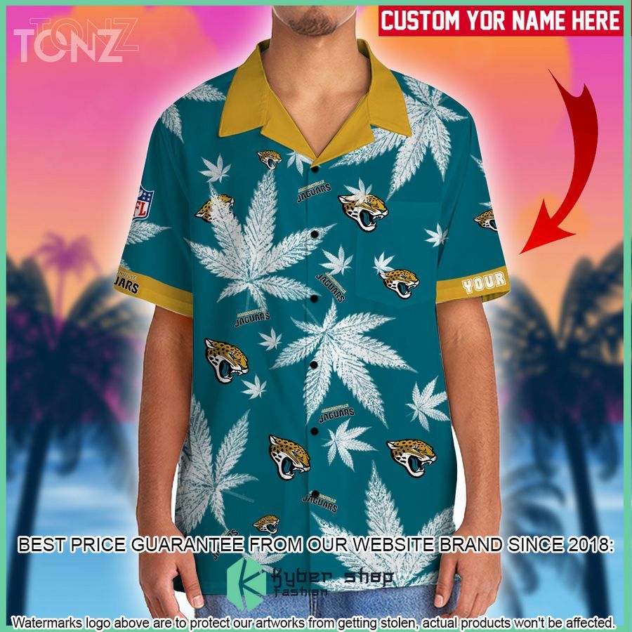personalized nfl weed cannabis jacksonville jaguars hawaiian shirt shorts 2 855