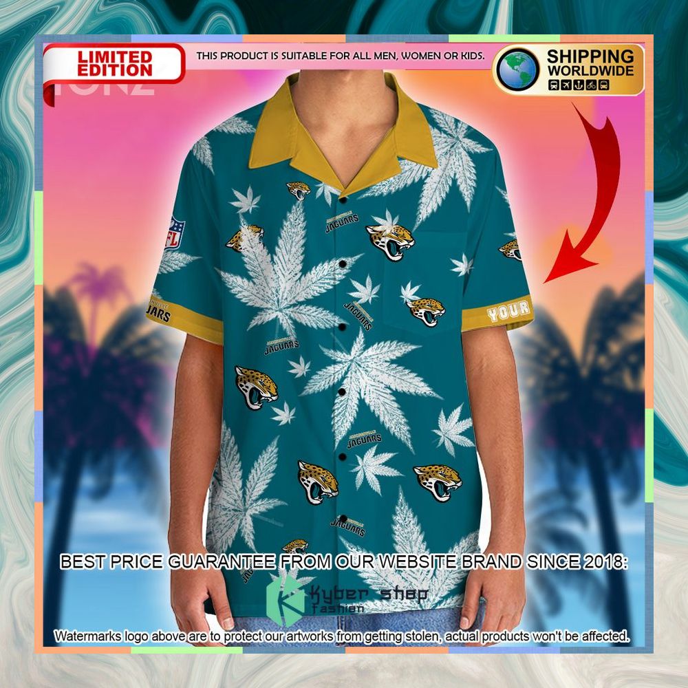 Personalized NFL Weed Cannabis Jacksonville Jaguars Hawaiian Shirt, Shorts 4 personalized nfl weed cannabis jacksonville jaguars hawaiian shirt shorts 2 901