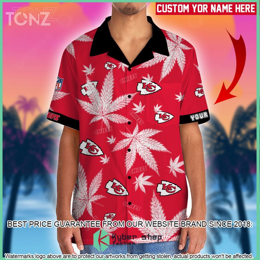 personalized nfl weed cannabis kansas city chiefs hawaiian shirt shorts 2 816