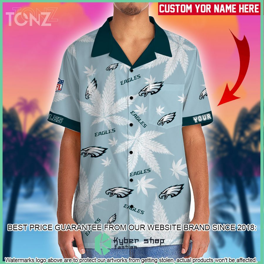 personalized nfl weed cannabis philadelphia eagles hawaiian shirt shorts 2 928