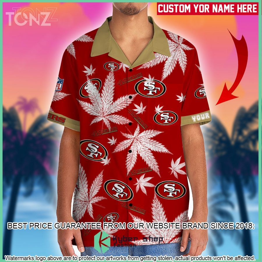 personalized nfl weed cannabis san francisco 49ers hawaiian shirt shorts 2 510