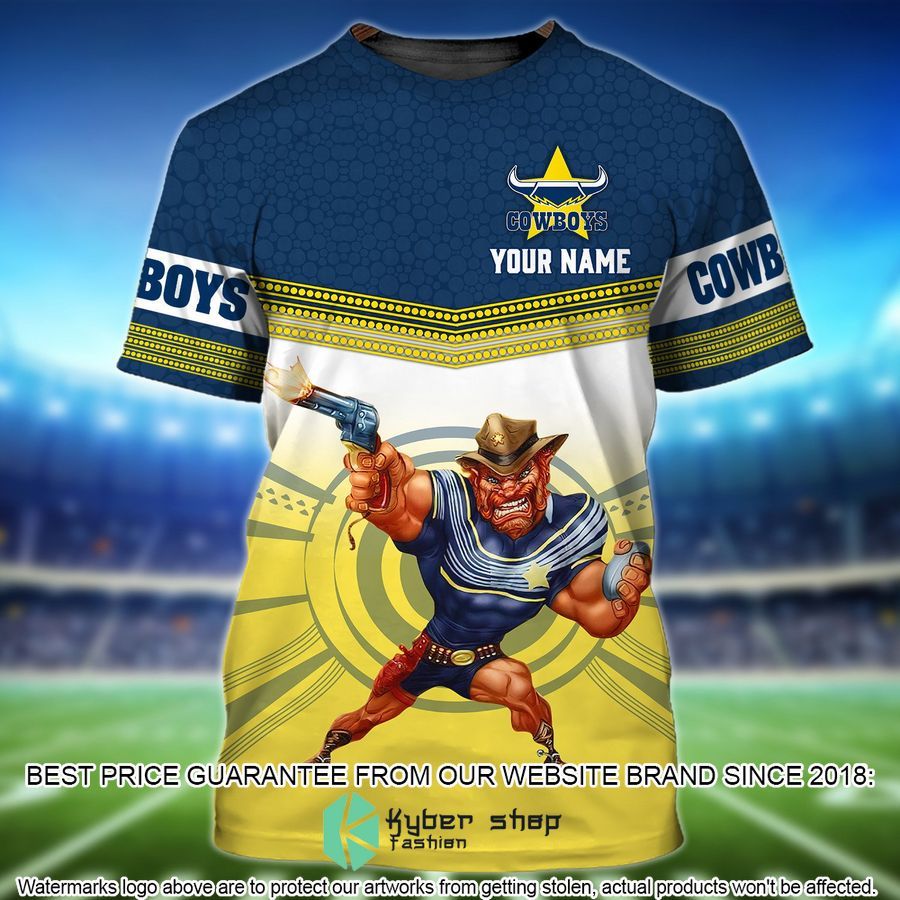 personalized north queensland cowboys nrl 3d t shirt 1 682