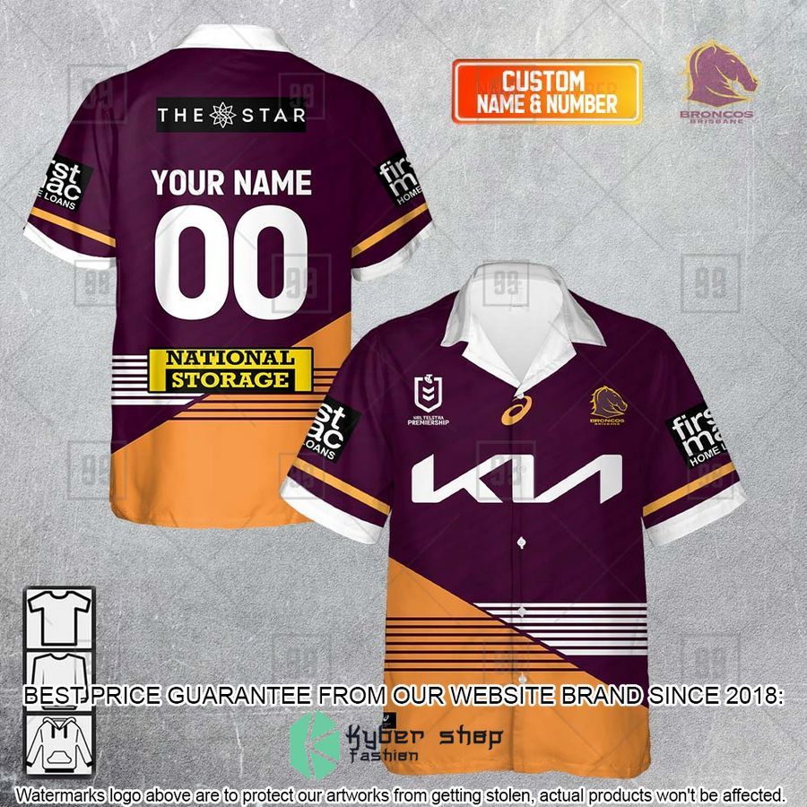 Personalized NRL Brisbane Broncos Jerseys Hawaiian Shirt