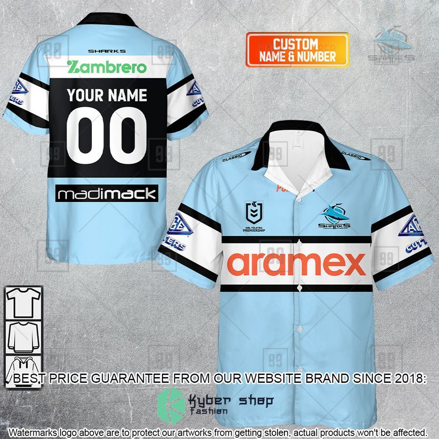 Personalized NRL Cronulla Sutherland Sharks Jerseys Hawaiian Shirt