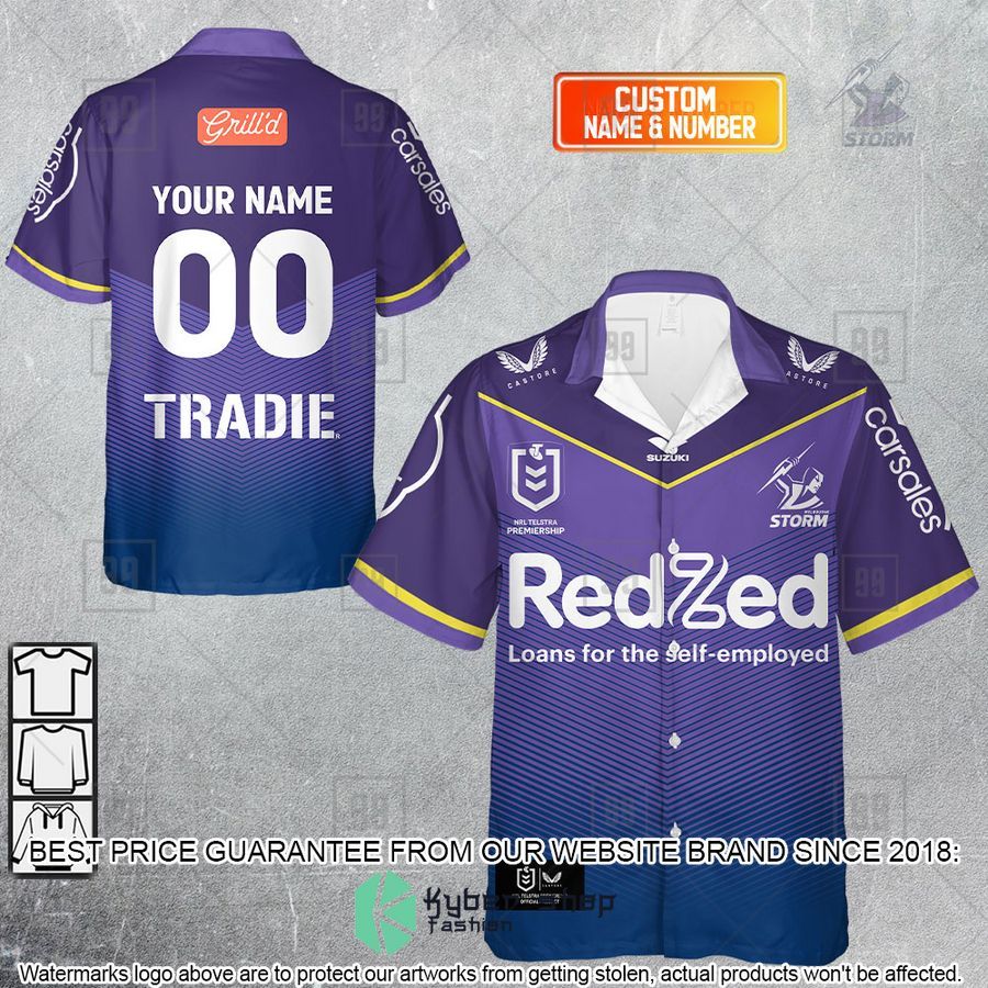 Personalized NRL Melbourne Storm Jerseys Hawaiian Shirt