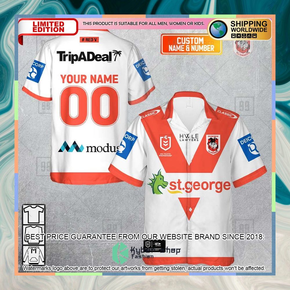 Personalized NRL St George Illawarra Dragons Jerseys Hawaiian Shirt 4 Personalized NRL St George Illawarra Dragons Jerseys Hawaiian Shirt word3