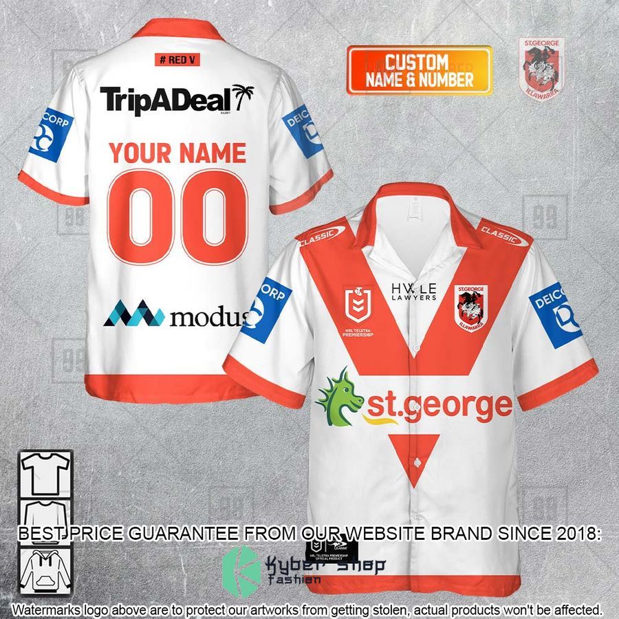 Personalized NRL St George Illawarra Dragons Jerseys Hawaiian Shirt