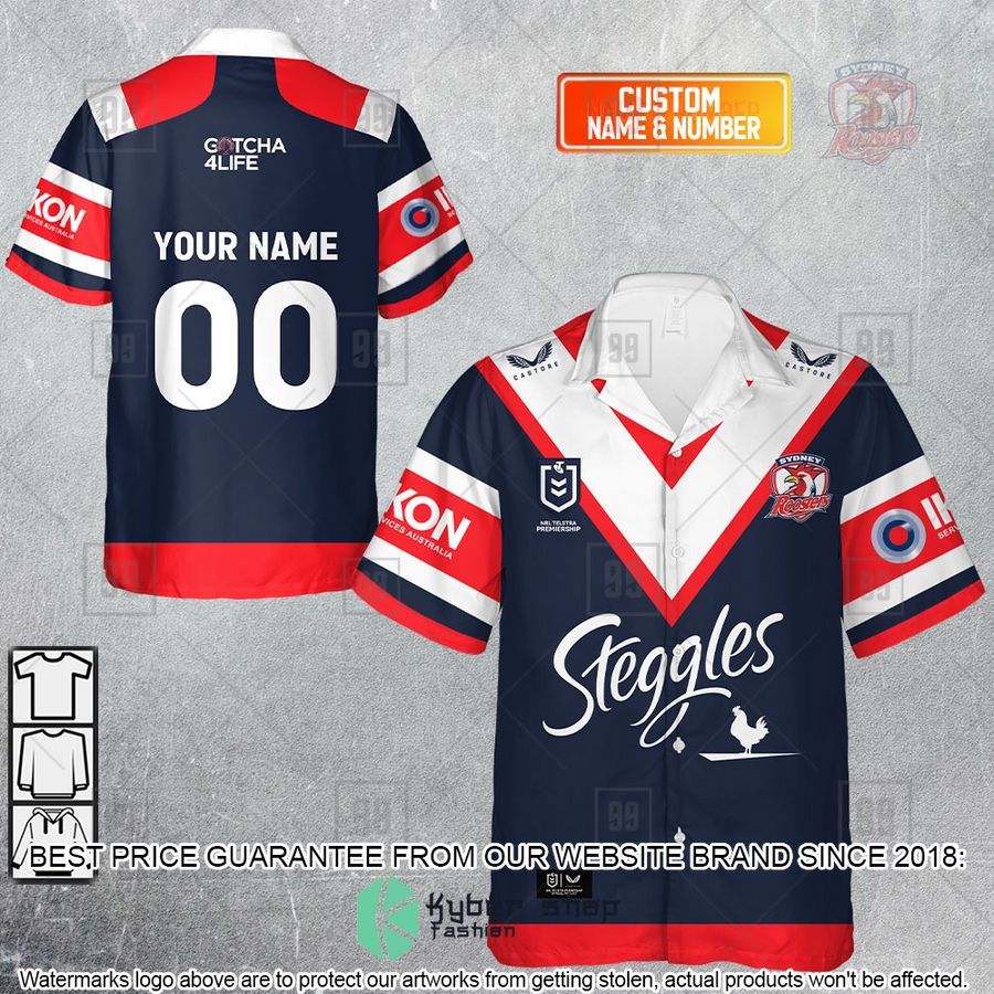 Personalized NRL Sydney Roosters Jerseys Hawaiian Shirt