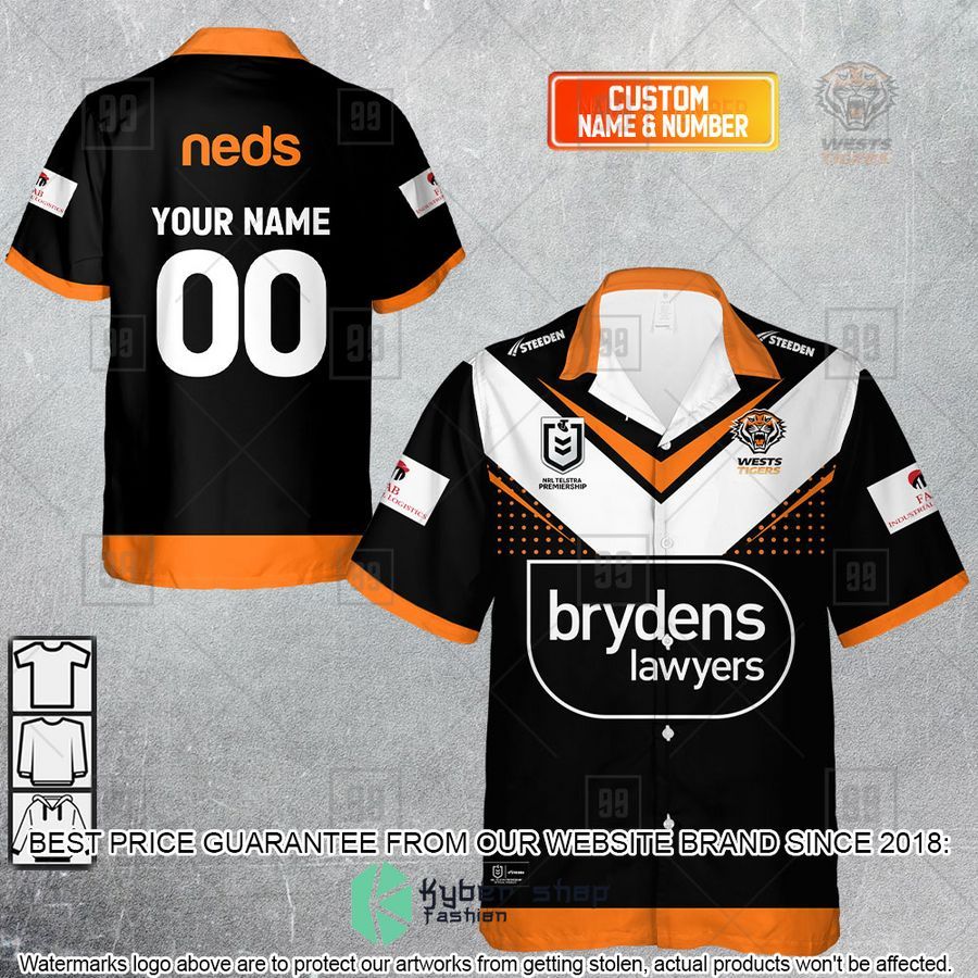 Personalized NRL Wests Tigers Jerseys Hawaiian Shirt