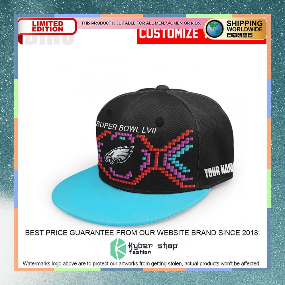 Personalized Philadelphia Eagles Super Bowl LVII Snapback Cap 4 Personalized Philadelphia Eagles Super Bowl LVII Snapback Cap word1