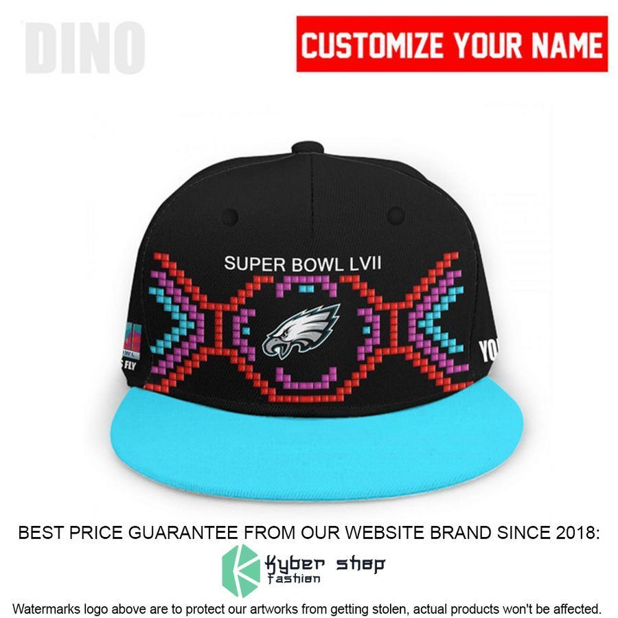 Personalized Philadelphia Eagles Super Bowl LVII Snapback Cap 3 Personalized Philadelphia Eagles Super Bowl LVII Snapback Cap word1
