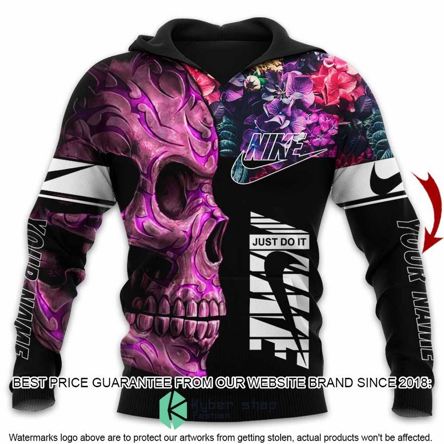personalized roses nike just do it skull cap hoodie pants 2 39