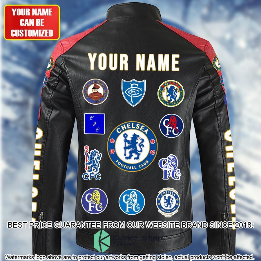 Personaziled Chelsea FC red Color Motor Block Leather Jacket 4 personaziled chelsea fc red color motor block leather jacket 4 882