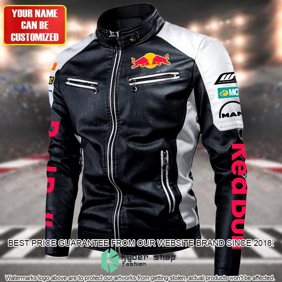 Personaziled Red Bull KTM White Hand Color Motor Block Leather Jacket 3 personaziled red bull ktm white hand color motor block leather jacket 3 561