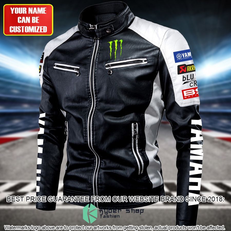 Personaziled Yamaha Moto Speeds white Color Motor Block Leather Jacket 4 personaziled yamaha moto speeds white color motor block leather jacket 4 213