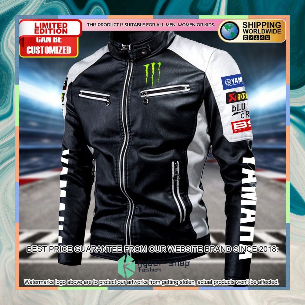 Personaziled Yamaha Moto Speeds white Color Motor Block Leather Jacket 8 personaziled yamaha moto speeds white color motor block leather jacket 4 881