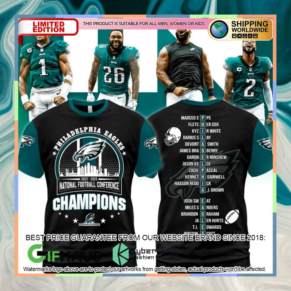 Philadelphia Eagles 2022 2023 NFC Champions Shirt, Hoodie 3 Philadelphia Eagles 2022 2023 NFC Champions Shirt, Hoodie word2
