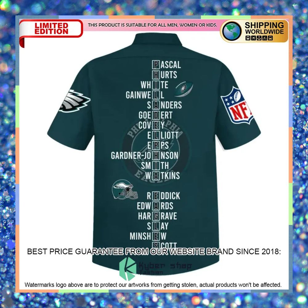 Philadelphia Eagles 2022 NFC Champions Go Birds Hawaiian Shirt 9 Philadelphia Eagles 2022 NFC Champions Go Birds Hawaiian Shirt word1