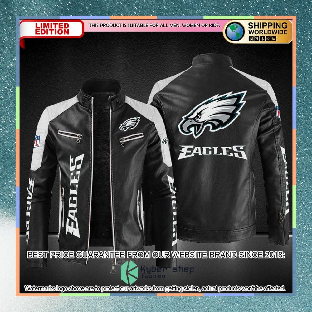 Philadelphia Eagles Block Leather Jacket 4 Philadelphia Eagles Block Leather Jacket word3