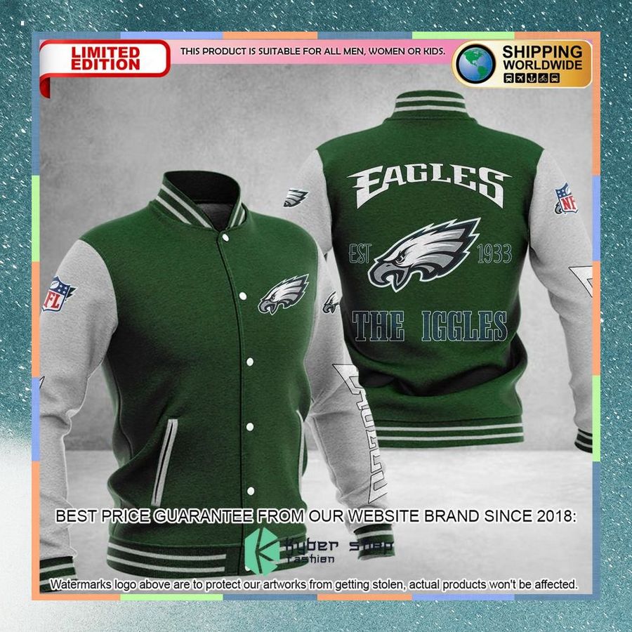 Philadelphia Eagles The Iggles Baseball Jacket 12 Philadelphia Eagles The Iggles Baseball Jacket word1