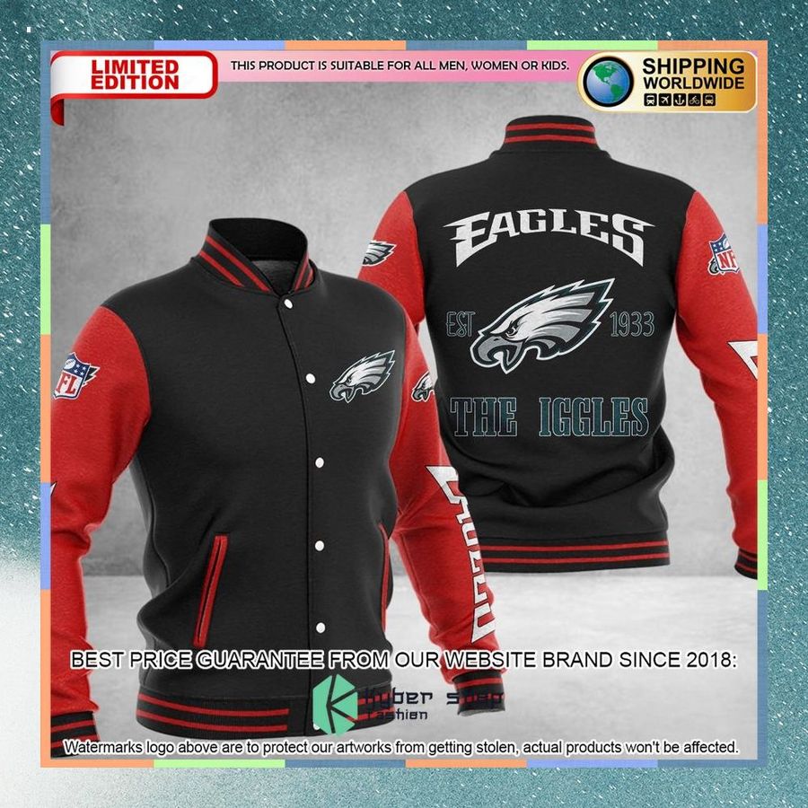 Philadelphia Eagles The Iggles Baseball Jacket 13 Philadelphia Eagles The Iggles Baseball Jacket word1