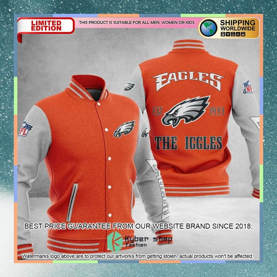 Philadelphia Eagles The Iggles Baseball Jacket 10 Philadelphia Eagles The Iggles Baseball Jacket word1