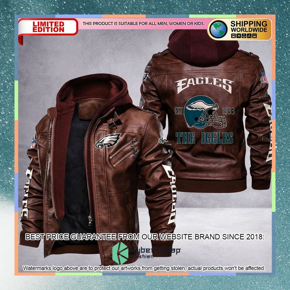 Philadelphia Eagles The Iggles Leather Jacket 4 Philadelphia Eagles The Iggles Leather Jacket word1