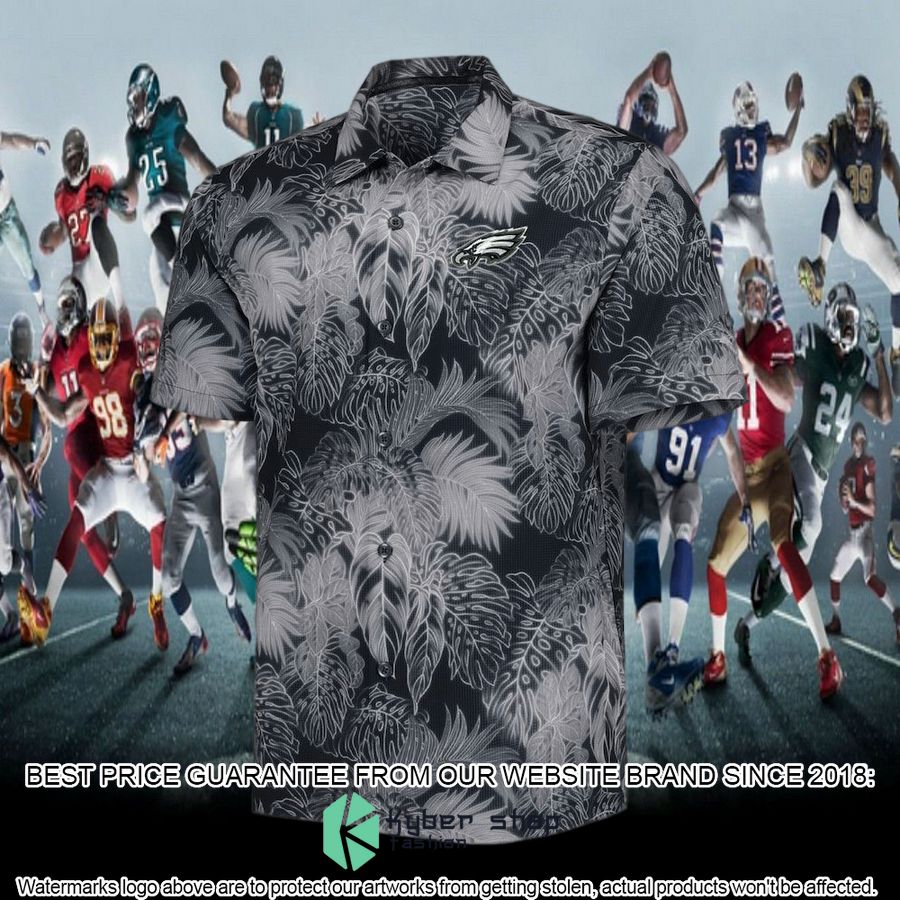Philadelphia Eagles Tommy Bahama Black Coast Luminescent Fronds Camp IslandZone Hawaiian Shirt 5 Philadelphia Eagles Tommy Bahama Black Coast Luminescent Fronds Camp IslandZone Hawaiian Shirt word2