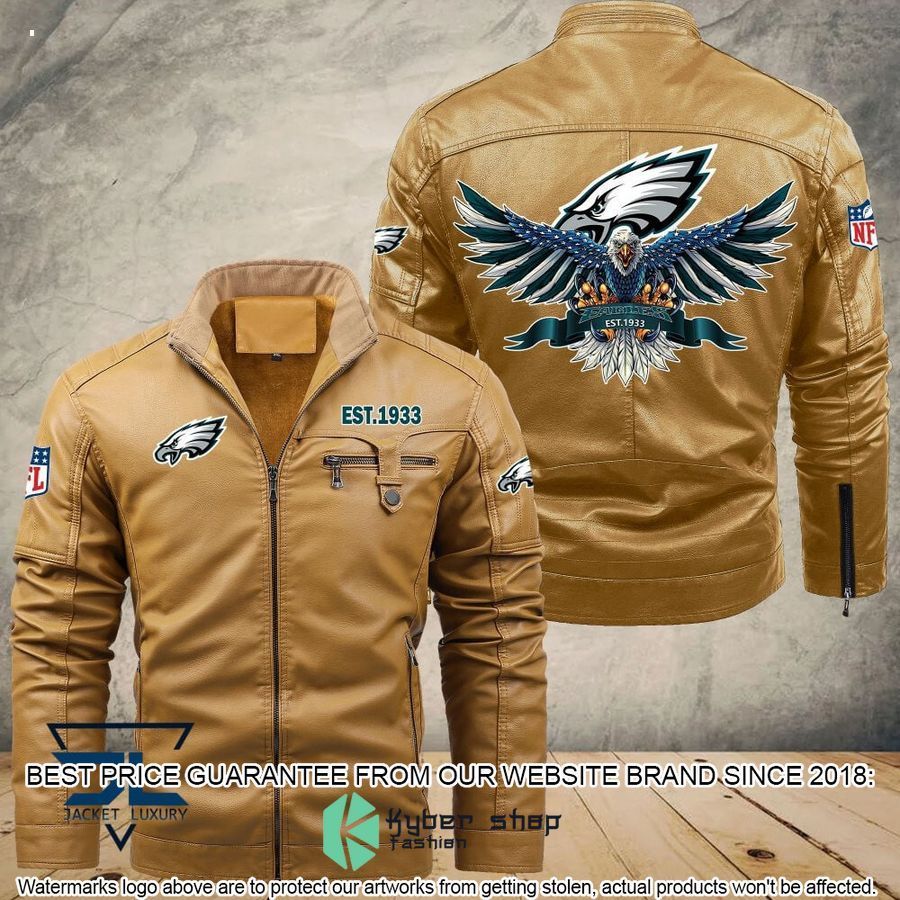 Philadelphia Eagles US Flag Fleece Leather Jacket 3 Philadelphia Eagles US Flag Fleece Leather Jacket word2